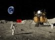 Illustration: Astronauts set a Chinese flag on the moon © Adobe Stock/3dsculptor