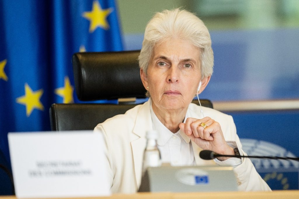 Marie-Agnes Strack-Zimmermann chairing a meeting of the SEDE committee, which has become a standard committee since January 2025.