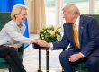 Handshake between European Commission President Ursula von der Leyen and US President Donald Trump after EU-US tariff negotiations on 27 July 2025 in Ayr, Scotland © European Union, 2025