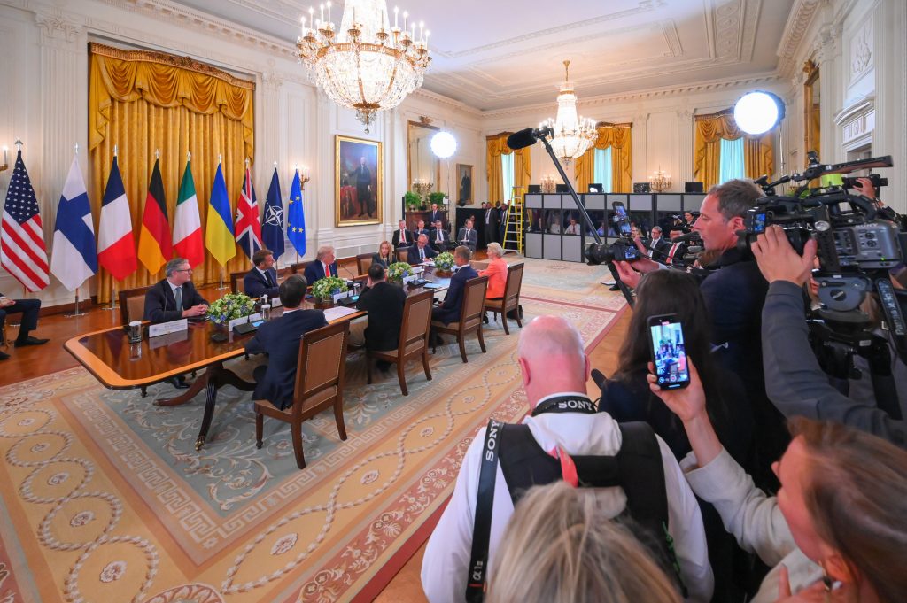 Meeting between US President Donald Trump, Ukrainian President Volodymyr Zelensk, and EU and NATO leaders at the White House in Washington on 18 August 2025, days after Trump met with Russian President Vladimir Putin in Anchorage, Alaska © European Union, 2025