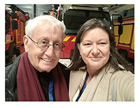 Nannette and Hartmut visiting a fire brigade in Southern France © ENJ 2025