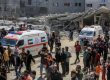 Palestinians evacuate wounded and dead following an Israeli airstrike in Khan Yunis, southern Gaza Strip, 10 May 2025. © Shutterstock / Anas-Mohammed