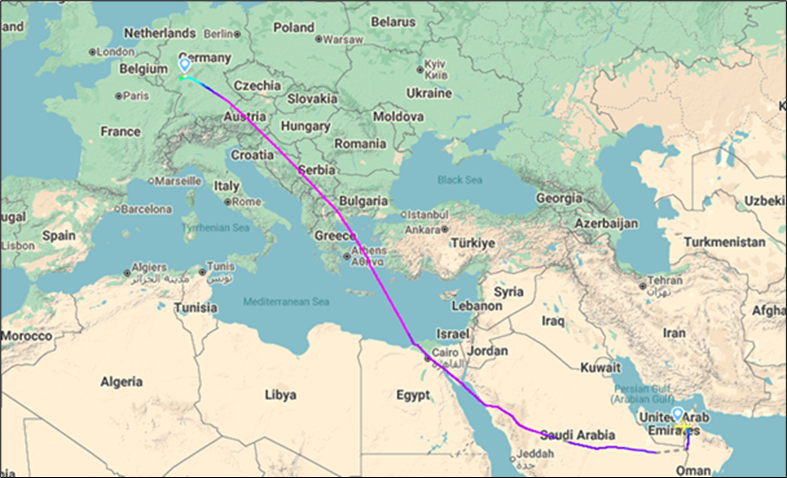Flight EY123 by Etihad Airways from Abu Dhabi to Frankfurt on 5 March 2026